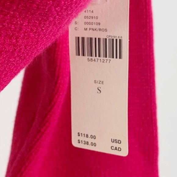 NWT Anthropologie Maeve Crystal Tunic Sweater Pink - Picture 8 of 10